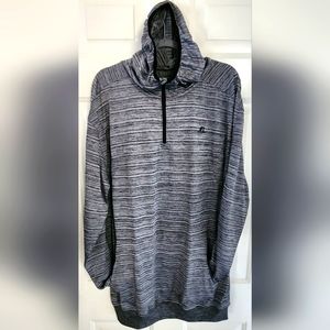 RUSSELL LS POLY HOODIE, SIZE LARGE TALL, COLOR CHARCOAL HEATHER